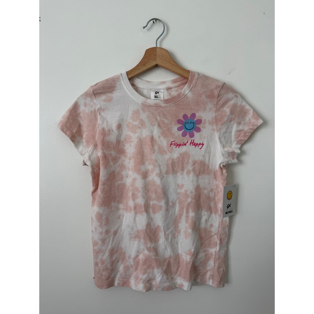 Kids Smiley World Tie-Dye Graphic T-Shirt – Pink‎ – Youth Large – NWT – Girls